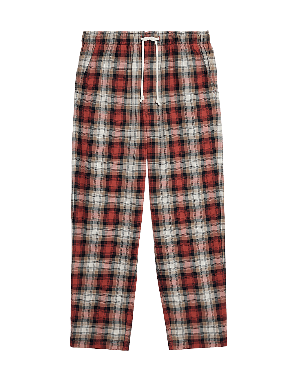 Pure Cotton Checked Loungewear Bottoms