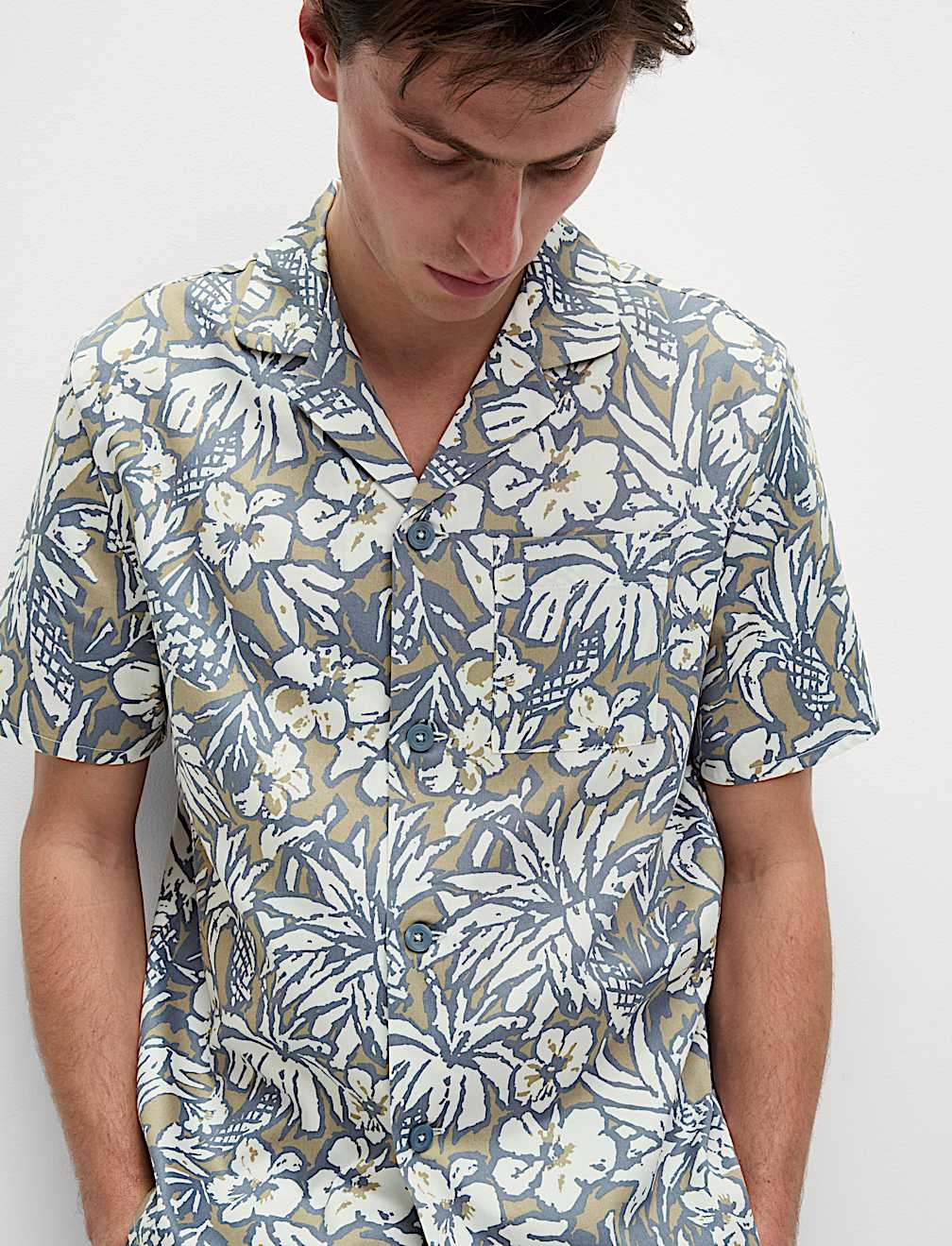 Pure Cotton Tropical Print Pyjama Set