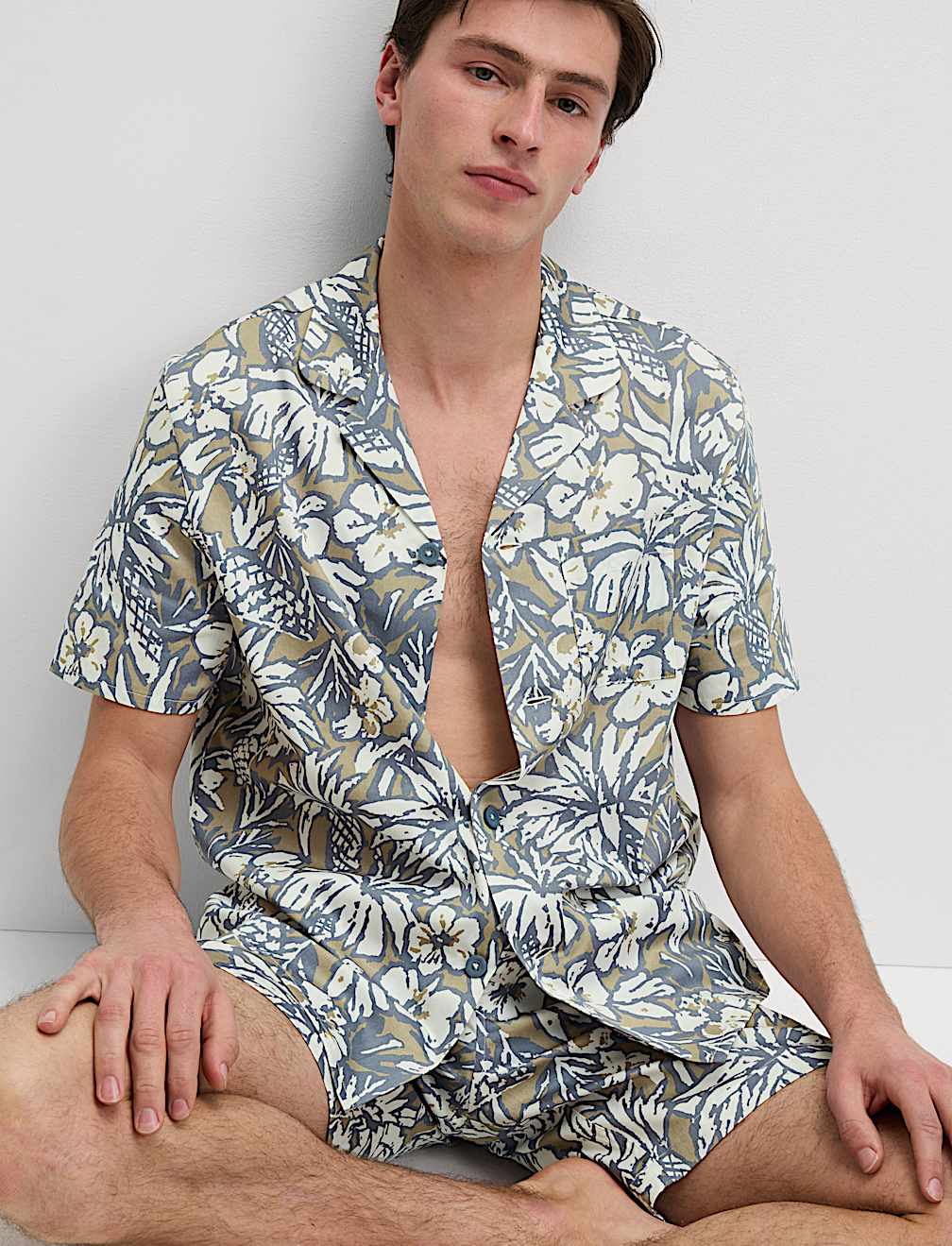 Pure Cotton Tropical Print Pyjama Set