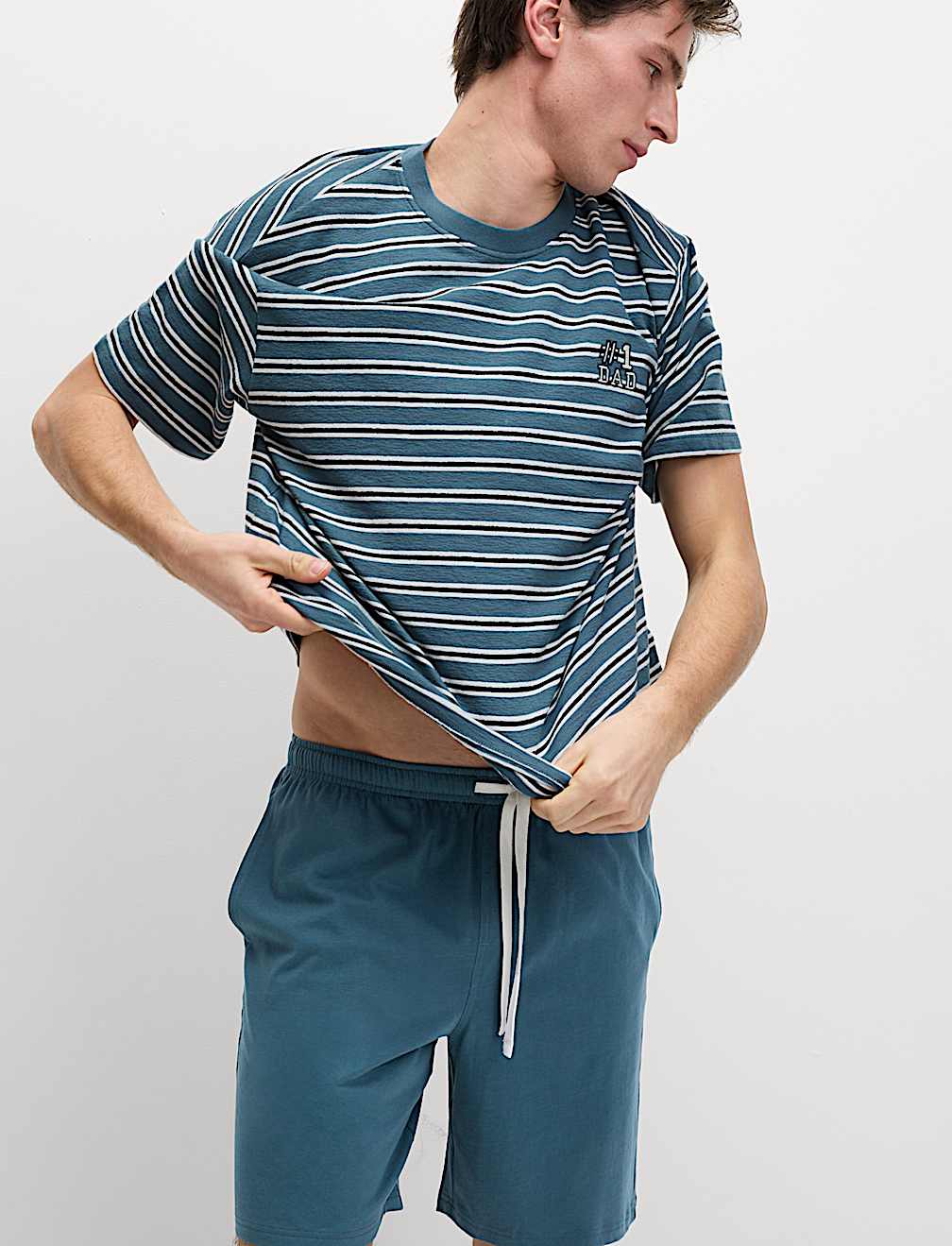 Pure Cotton Striped #1 Dad Pyjama Set