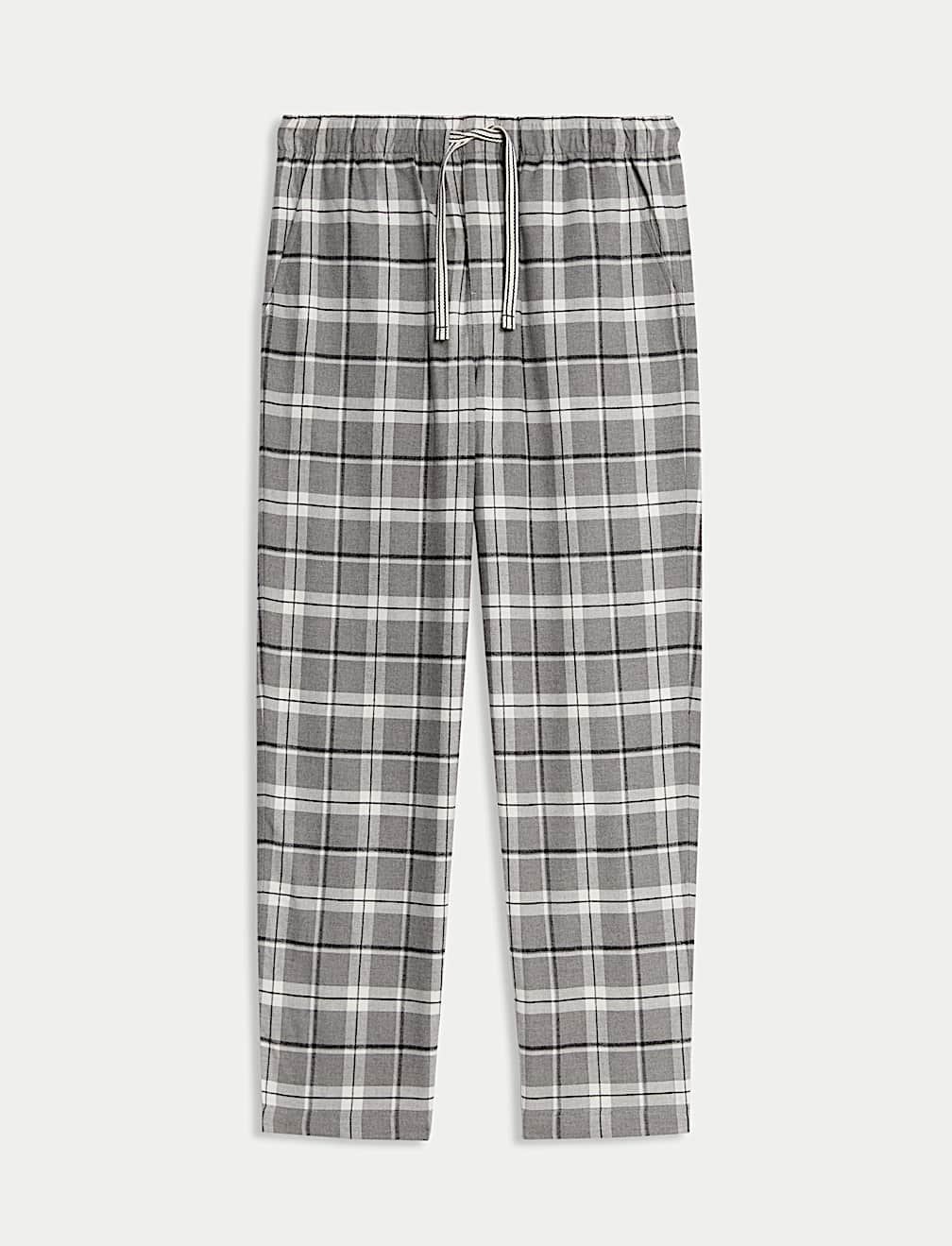 Pure Cotton Checked Loungewear Bottoms