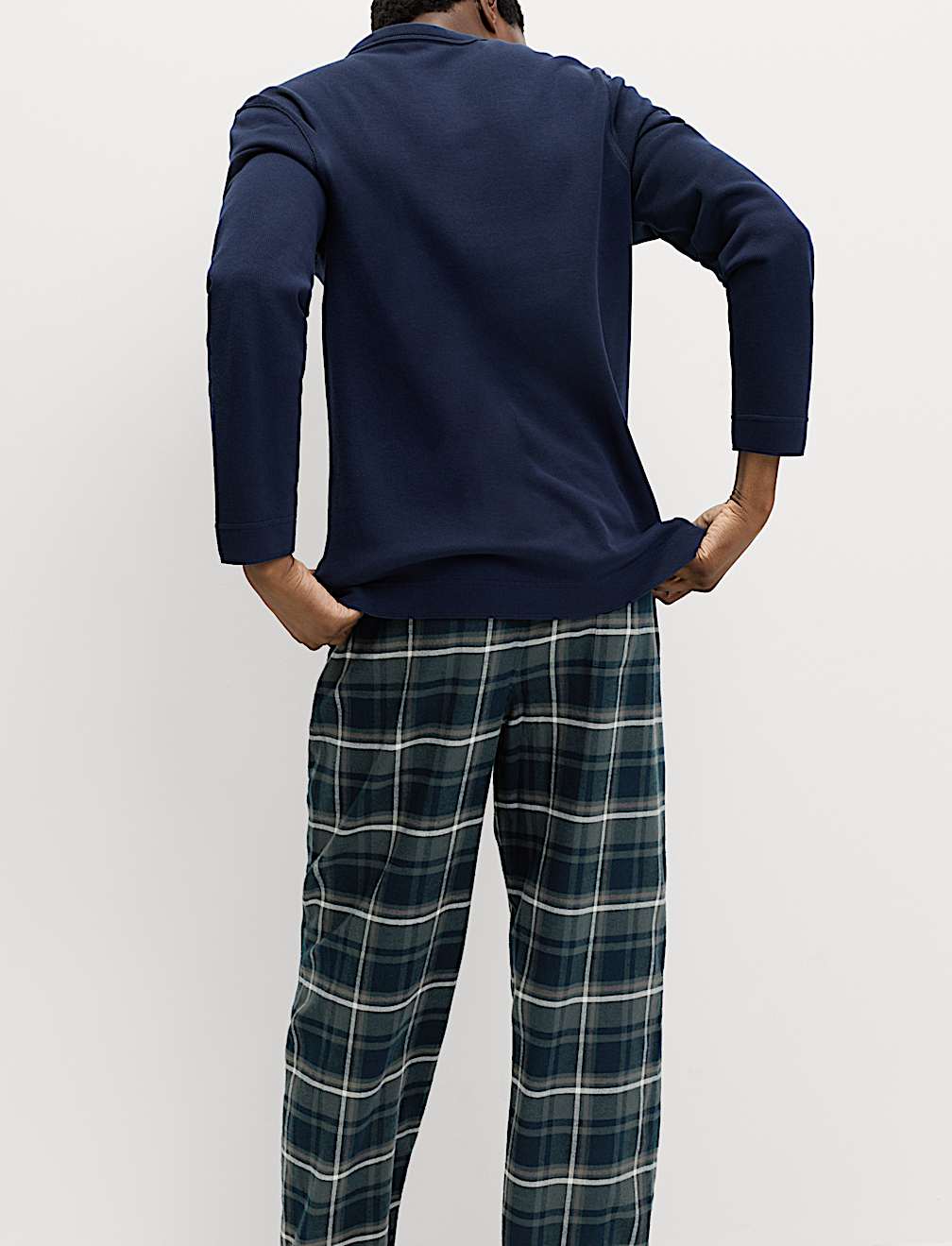 Pure Cotton Checked Loungewear Bottoms