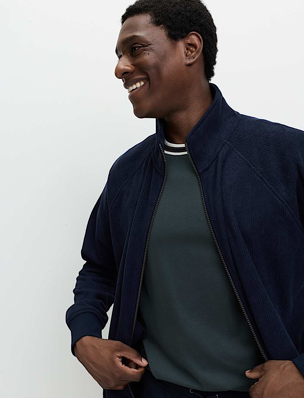 Fleece Zip Up Funnel Neck Loungewear Top