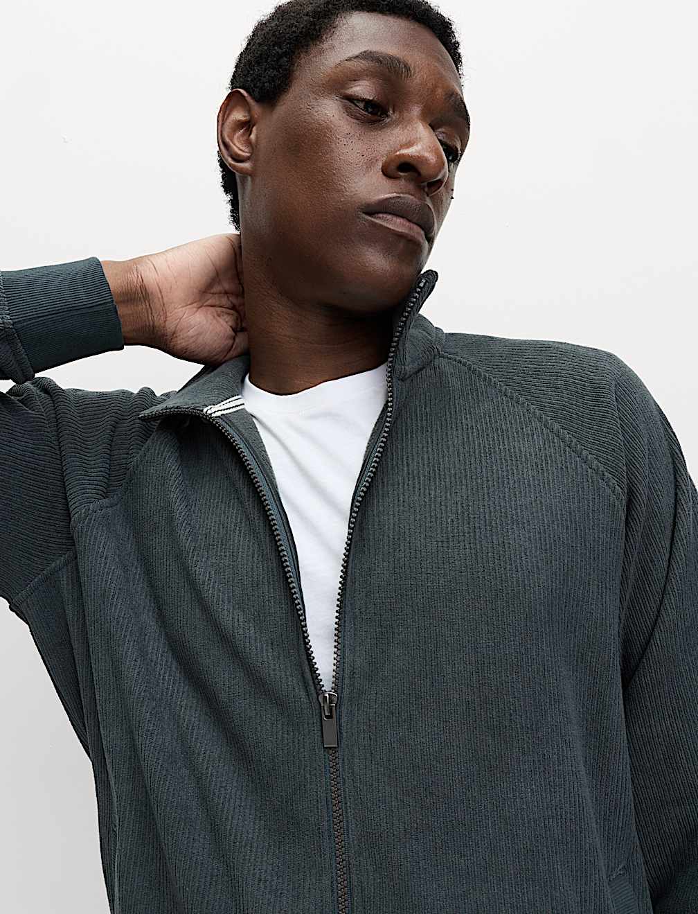 Fleece Zip Up Funnel Neck Loungewear Top