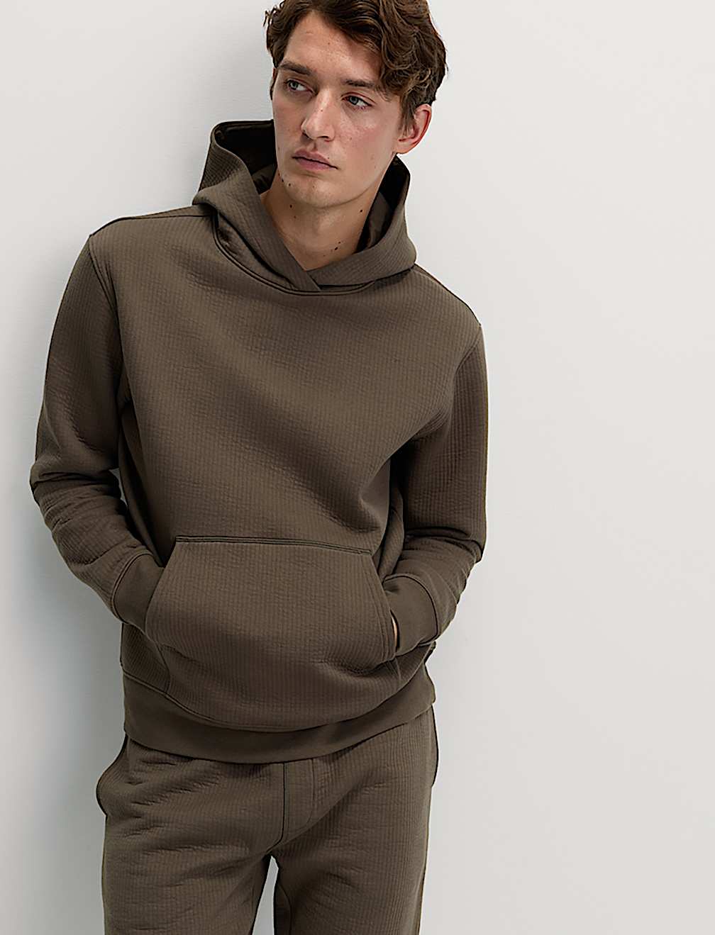 Cotton Rich Quilted Hoodie