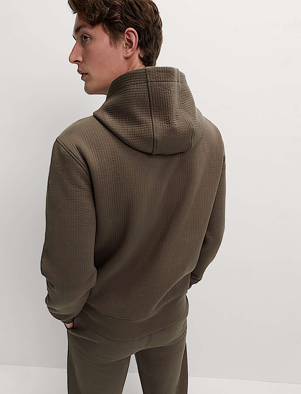 Cotton Rich Quilted Hoodie