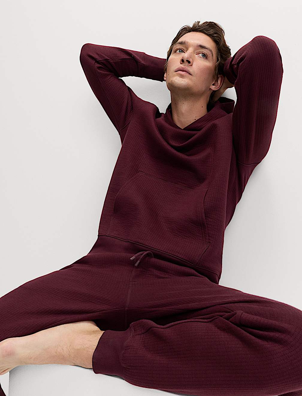 Cotton Rich Quilted Hoodie