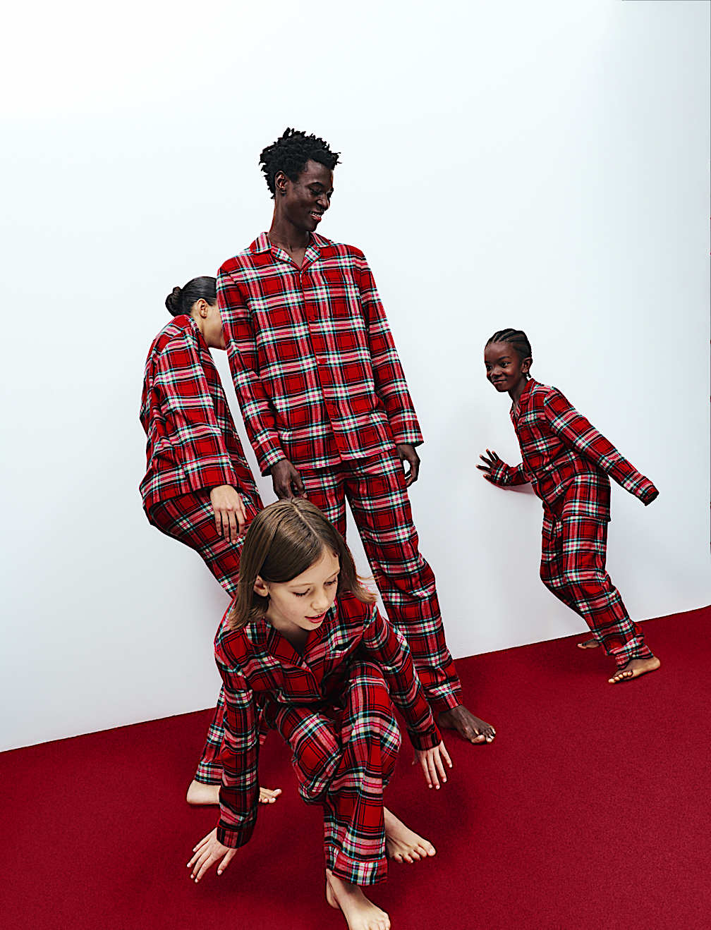 Pure Cotton Family Christmas Checked Pyjama Set