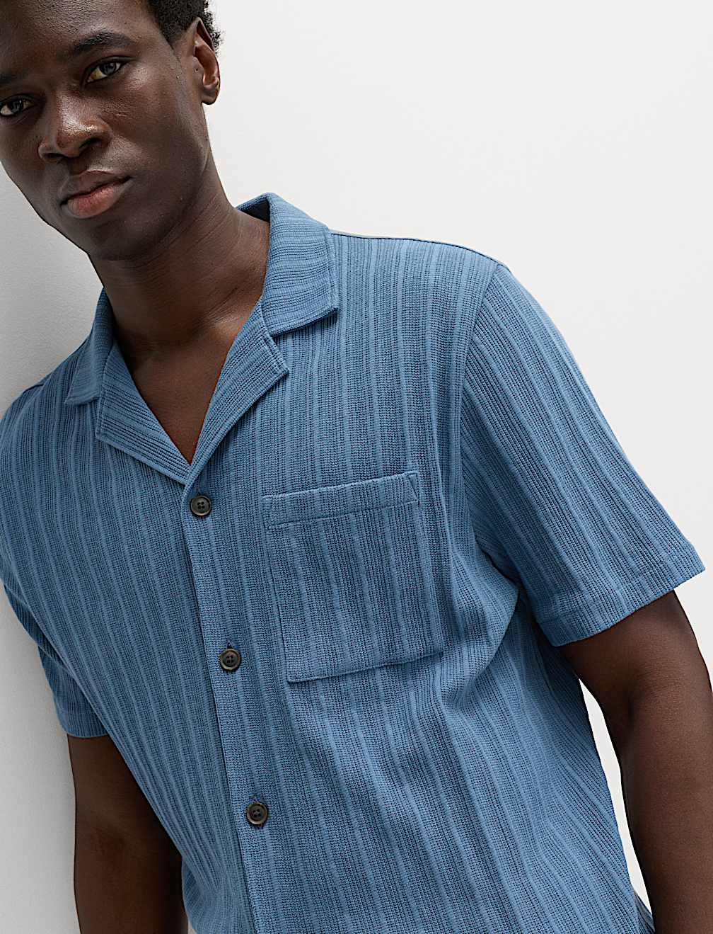 Cotton Rich Jersey Textured Loungewear Top