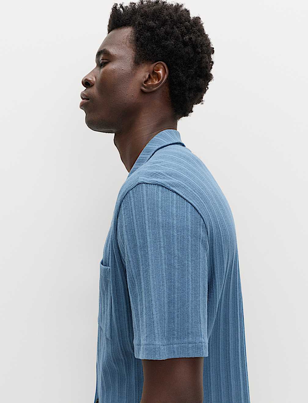 Cotton Rich Jersey Textured Loungewear Top