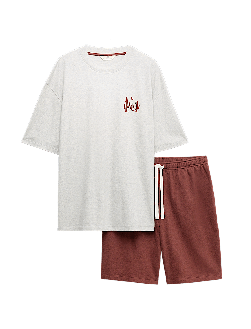 Pure Cotton Cactus Embroidery Pyjama Set