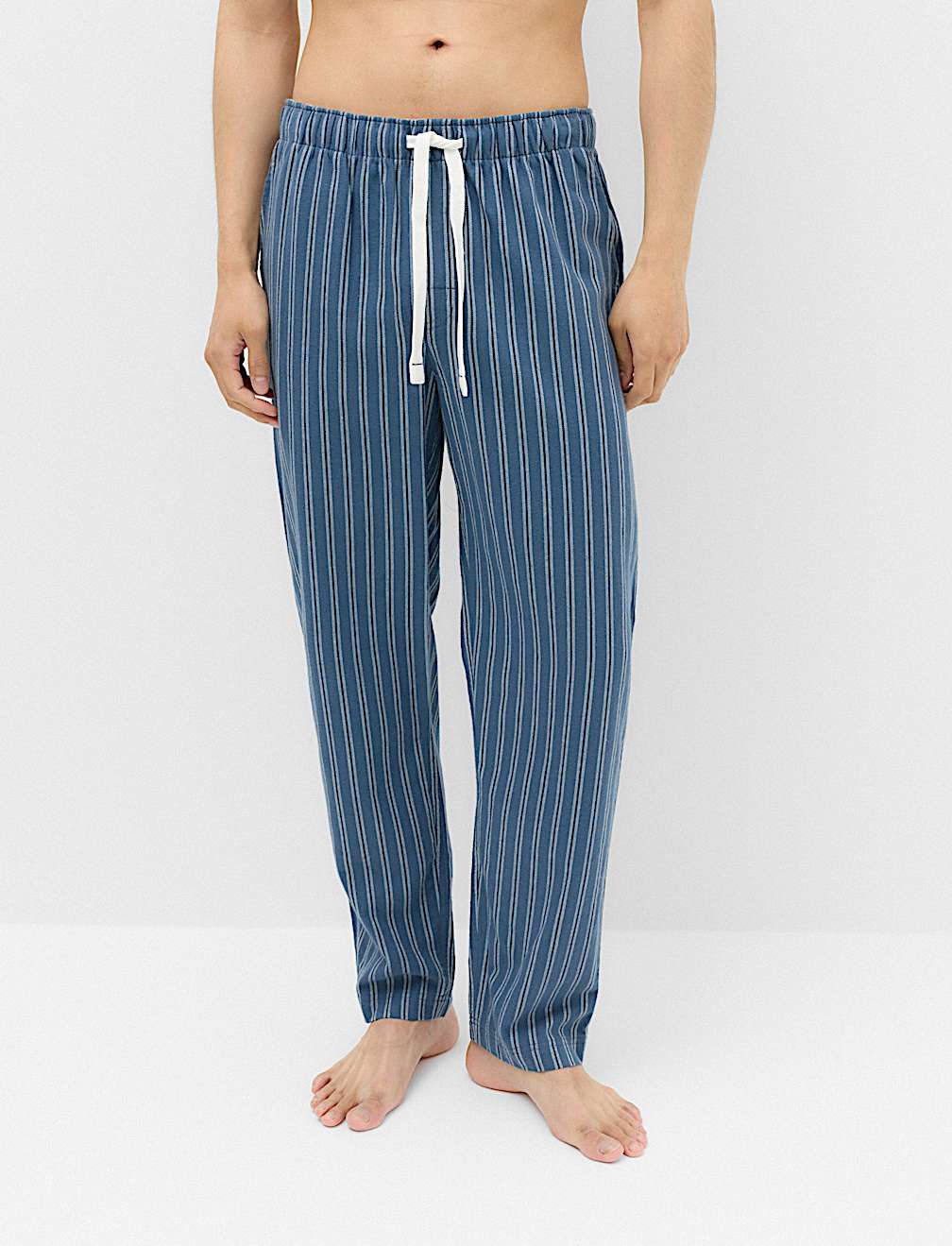Pure Cotton Striped Loungewear Bottoms