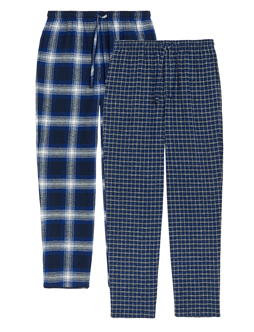 2pk Brushed Cotton Pyjama Bottoms