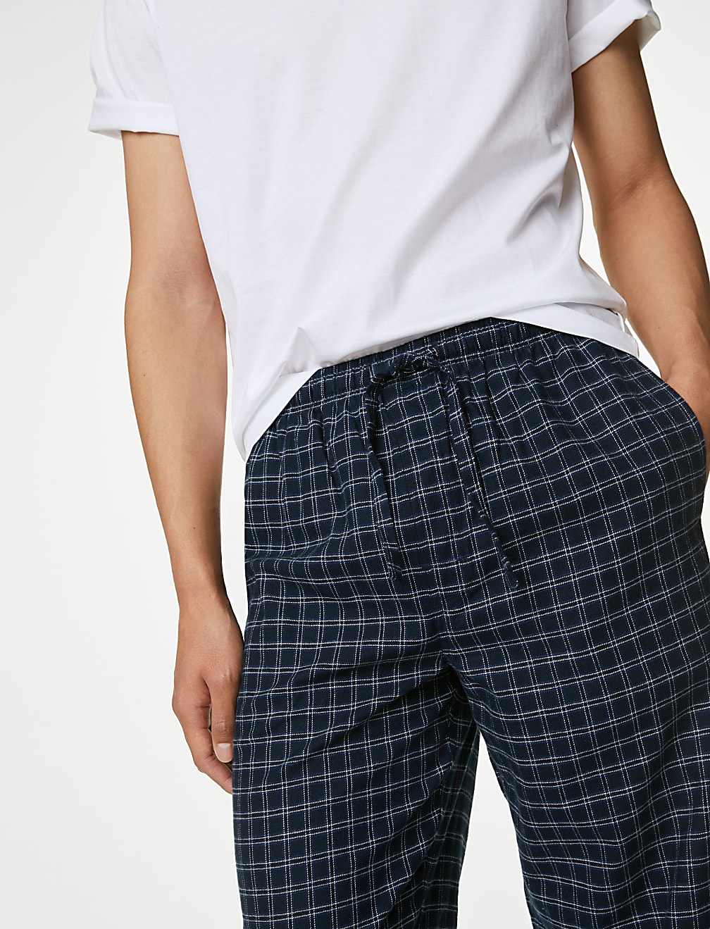 2pk Brushed Cotton Pyjama Bottoms