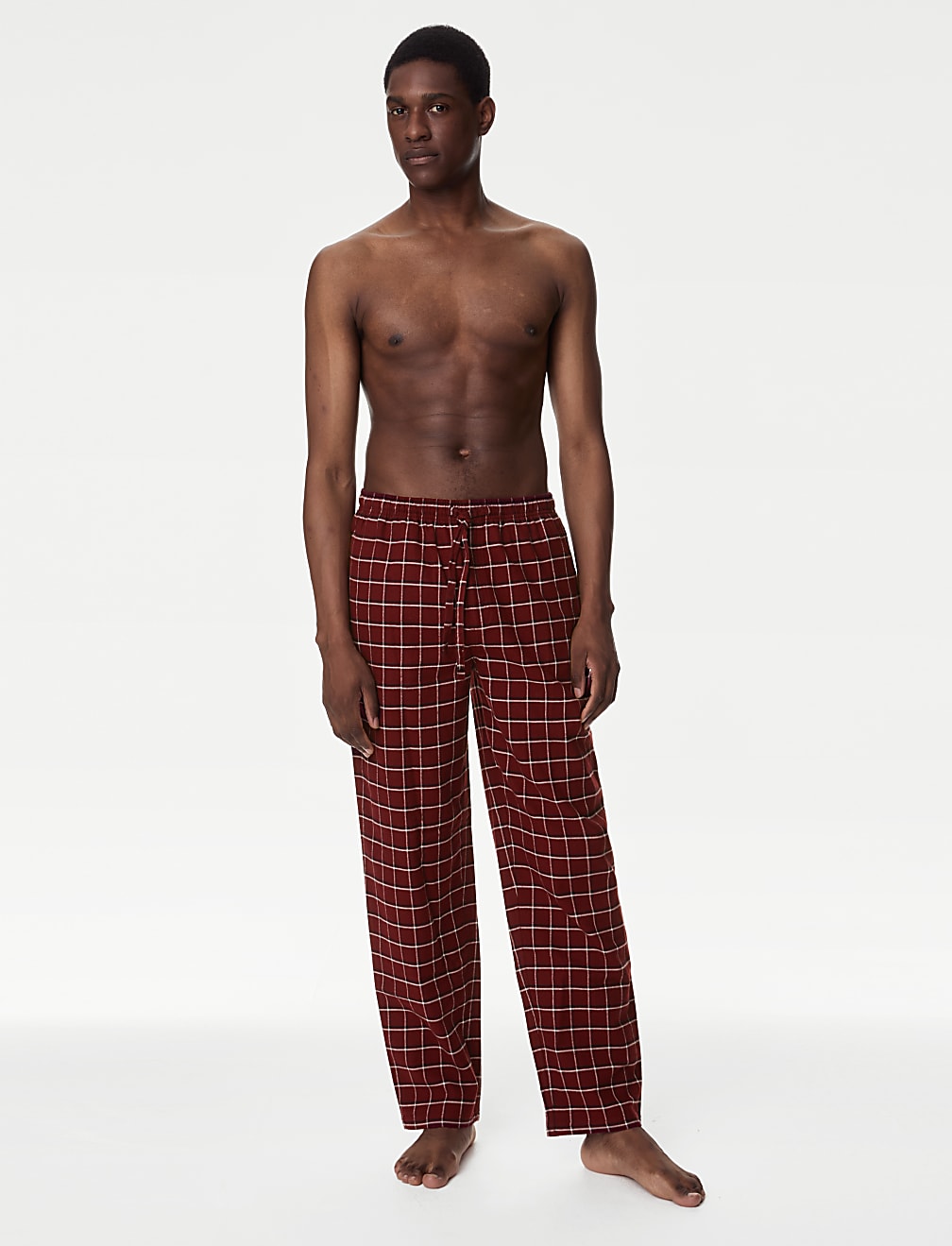 2pk Pure Cotton Checked Pyjama Bottoms