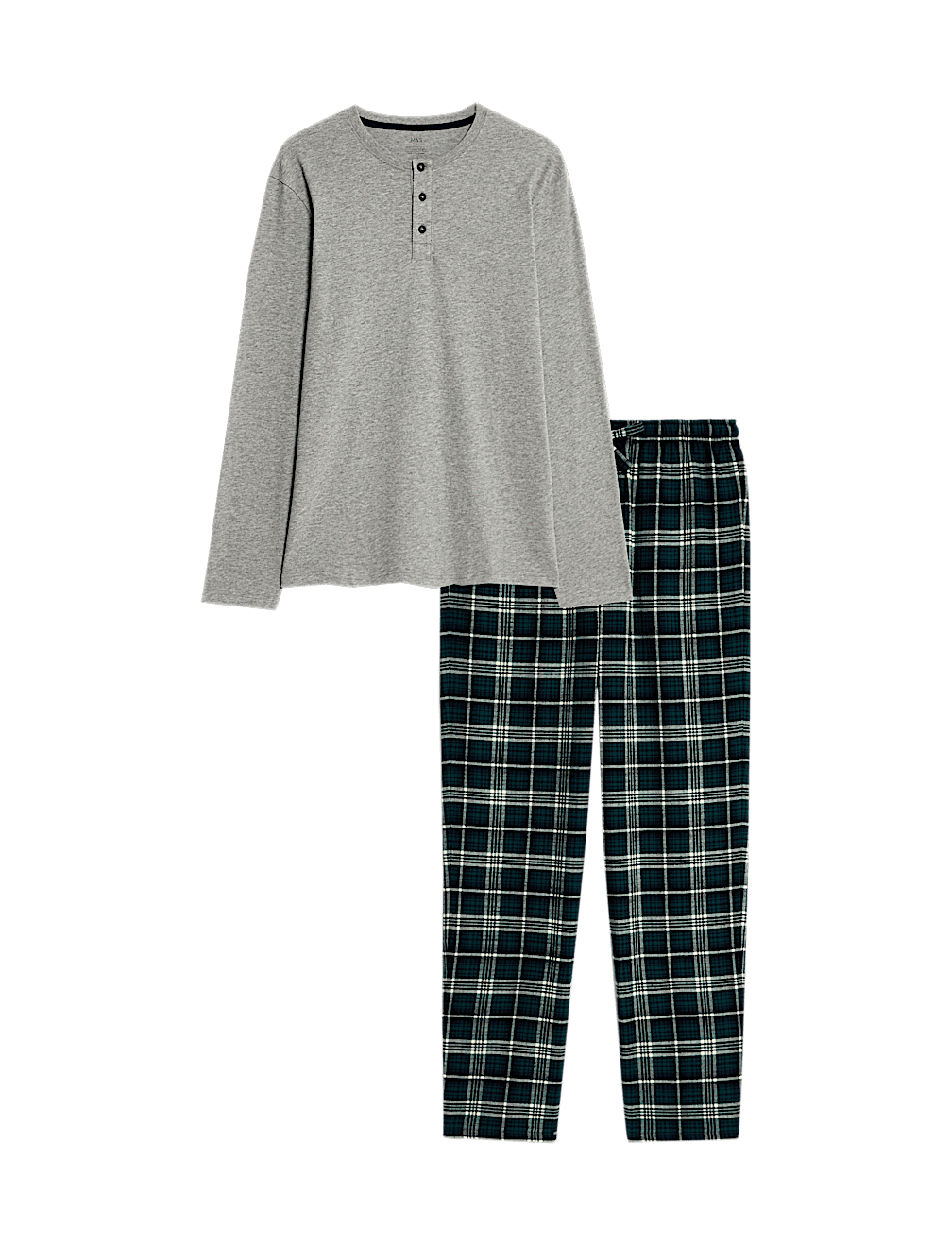 Pure Cotton Henley Check Pyjama Set
