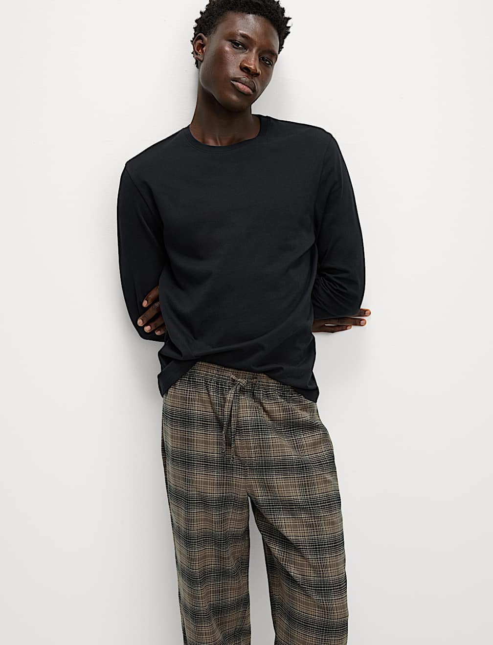 Brushed Cotton Ombre Check Pyjama Set