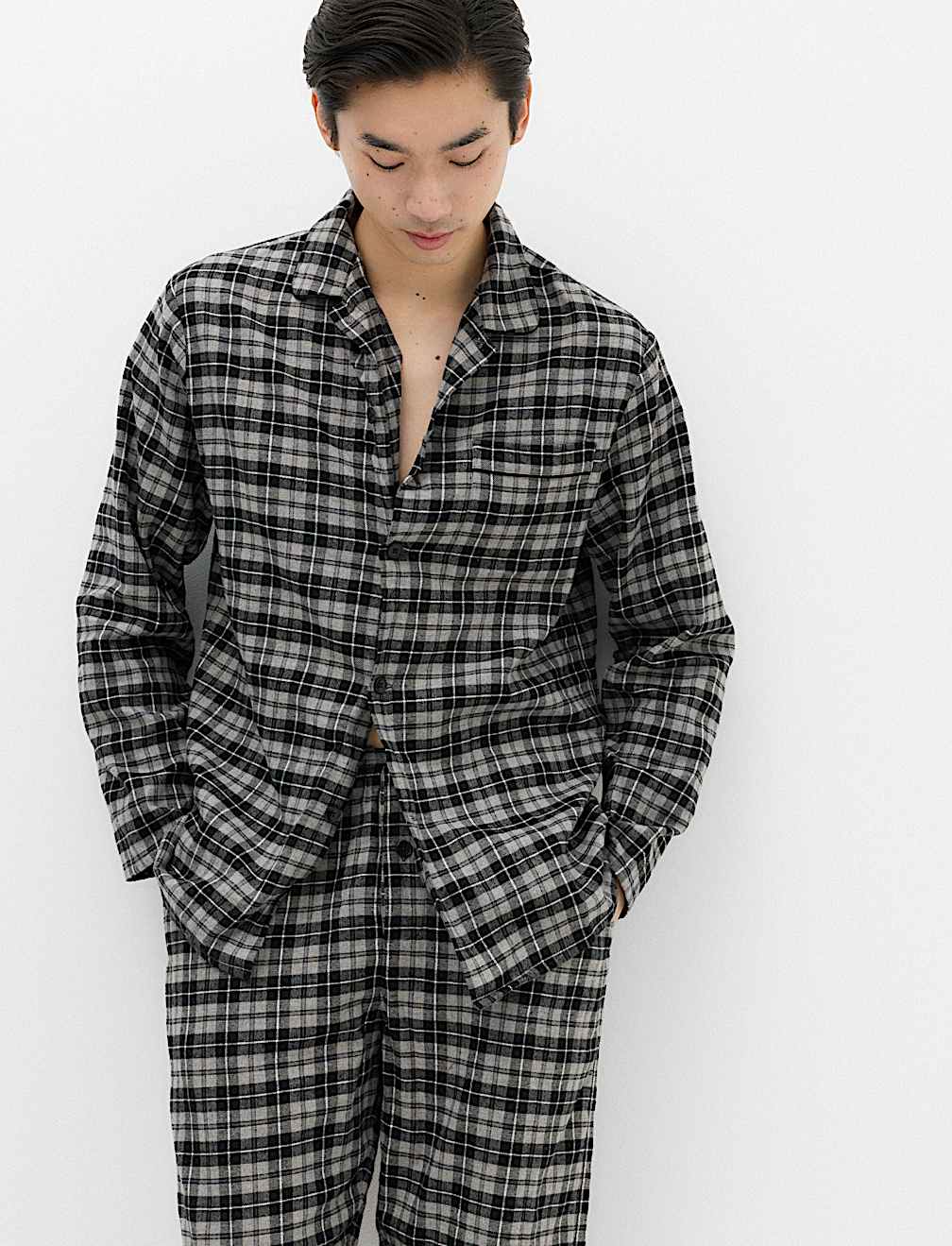 Pure Cotton Brushed Check Pyjama Set