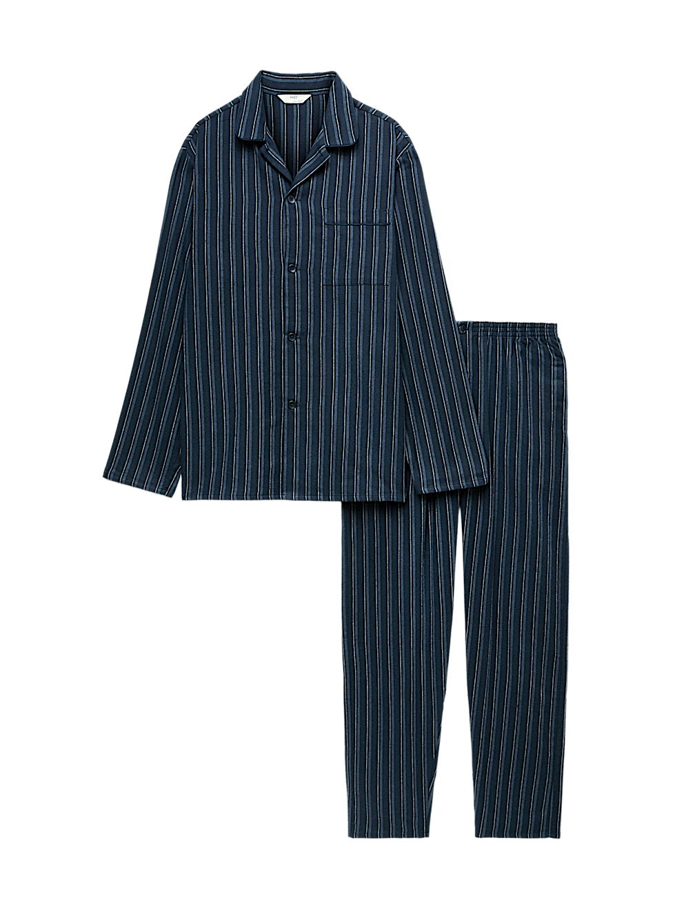 Pure Cotton Brushed Stripe Pyjama Set