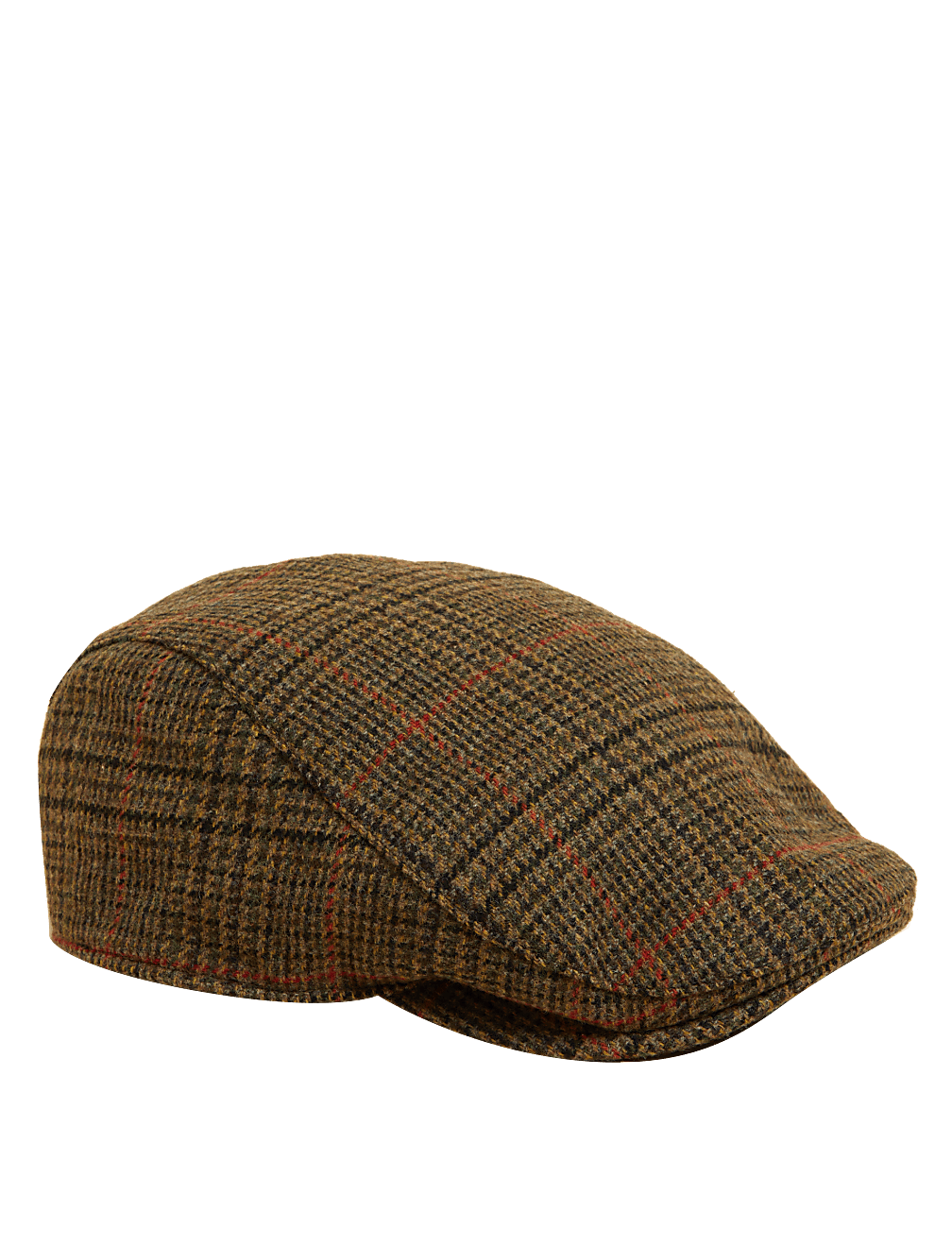 Pure Wool Checked Flat Cap with Stormwear&trade;