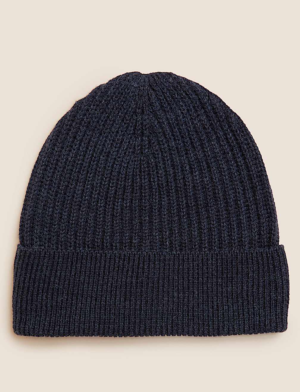 Rib Knit Beanie Hat