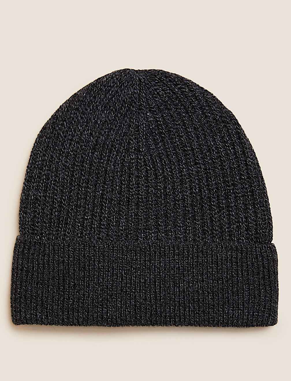 Rib Knit Beanie Hat