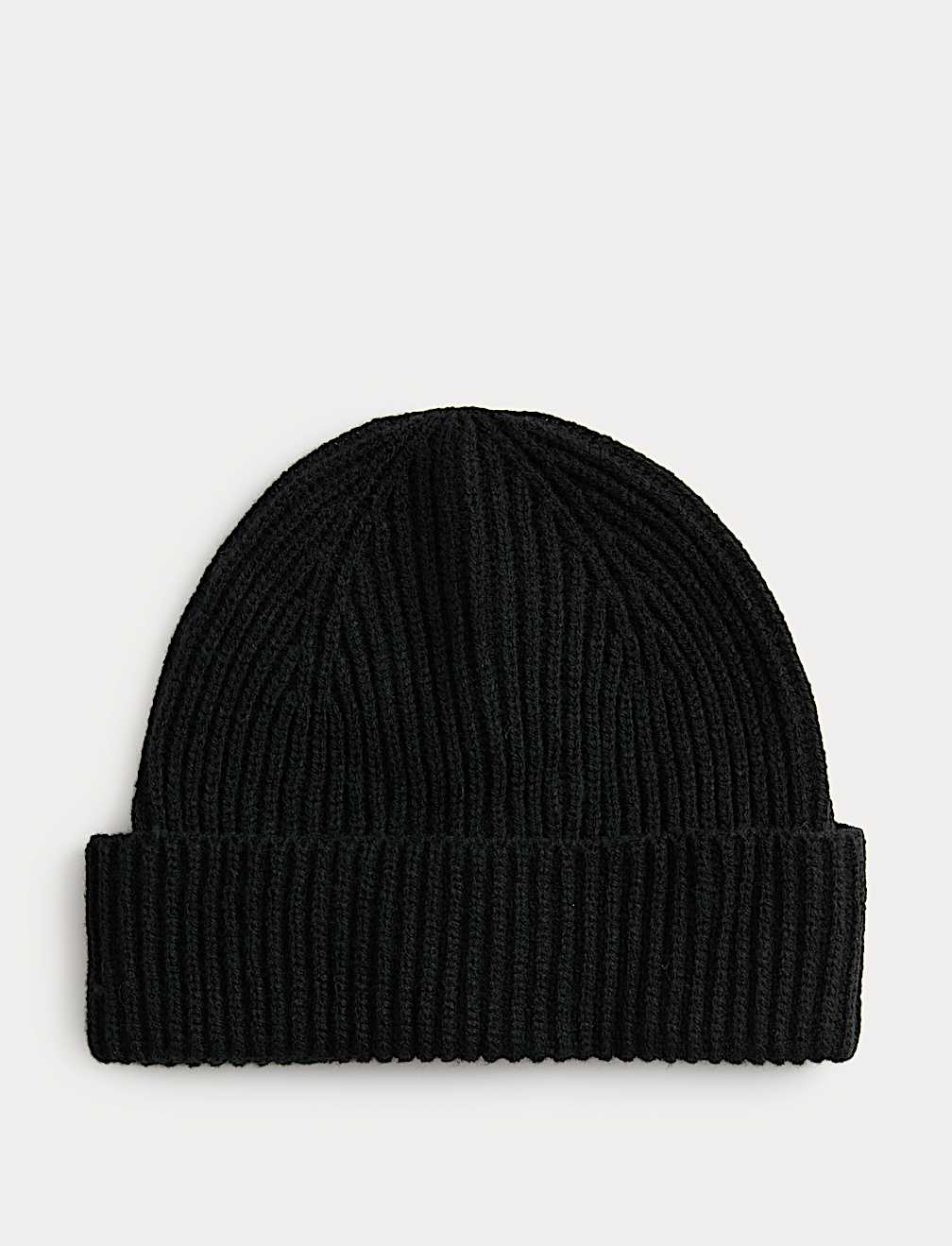 Ribbed Knitted Beanie Hat