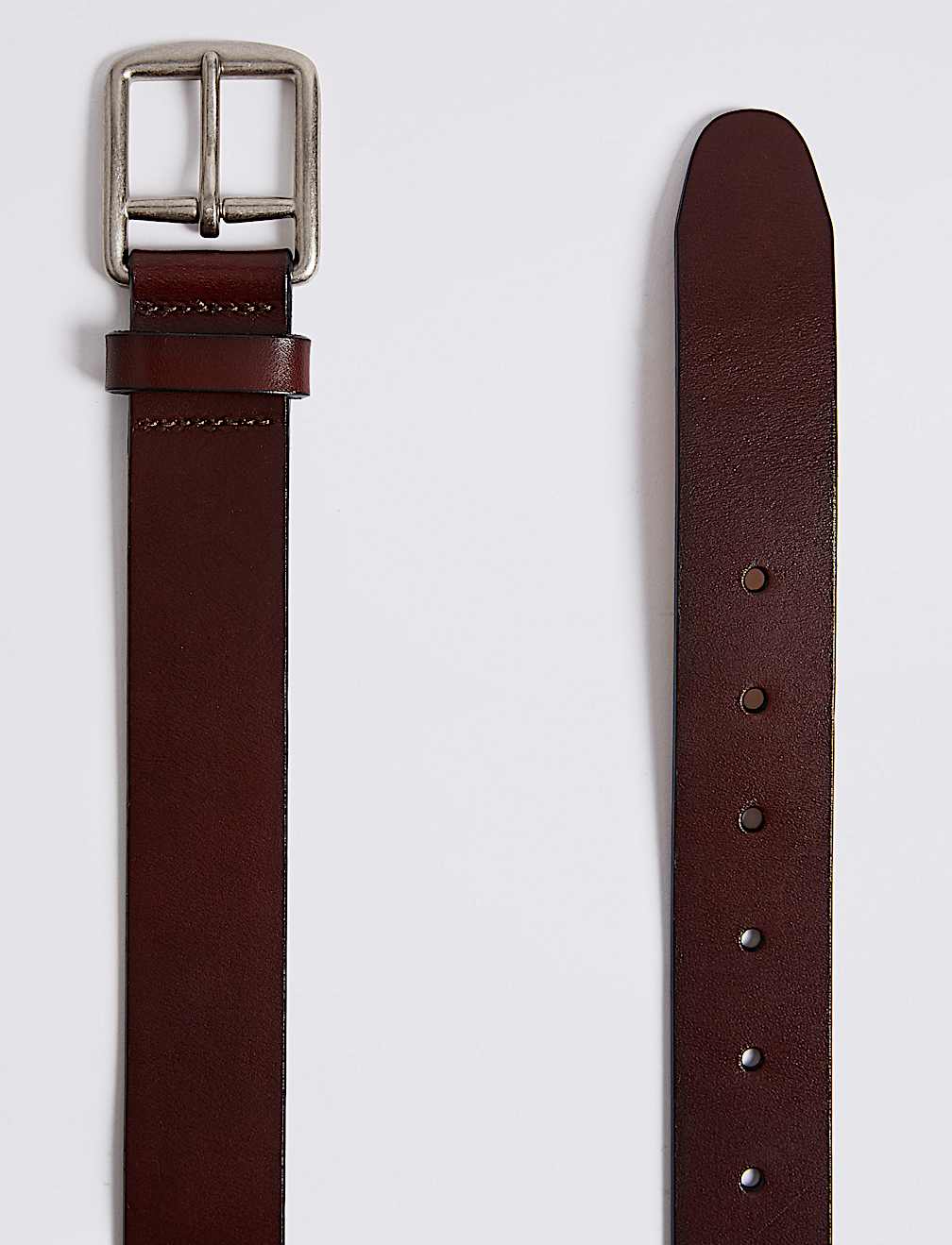 Leather Saddle Edge Casual Belt