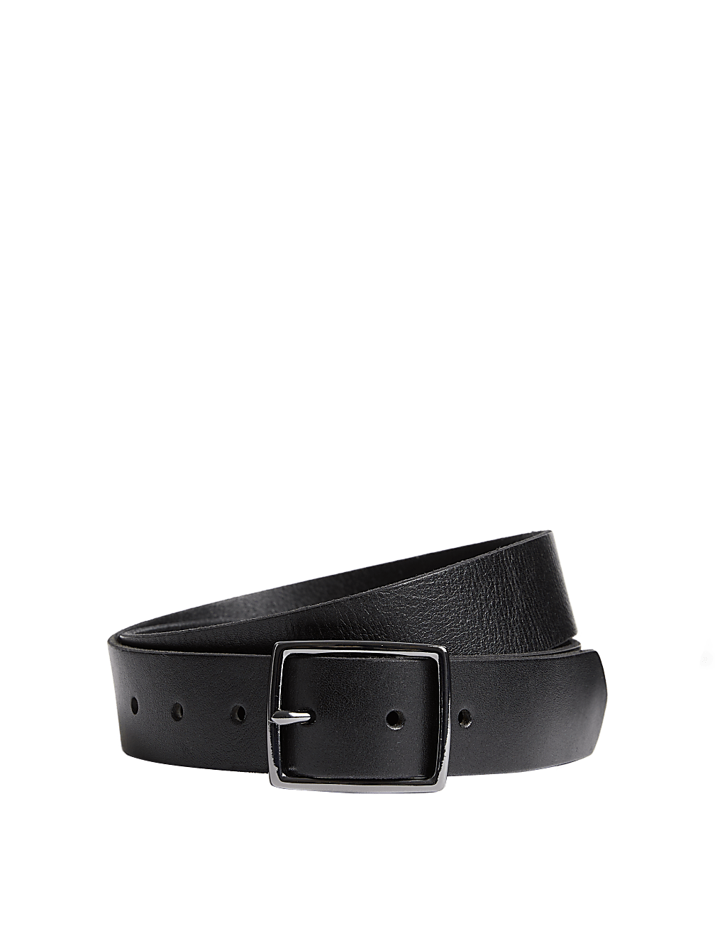 Leather Rectangular Buckle Smart Belt