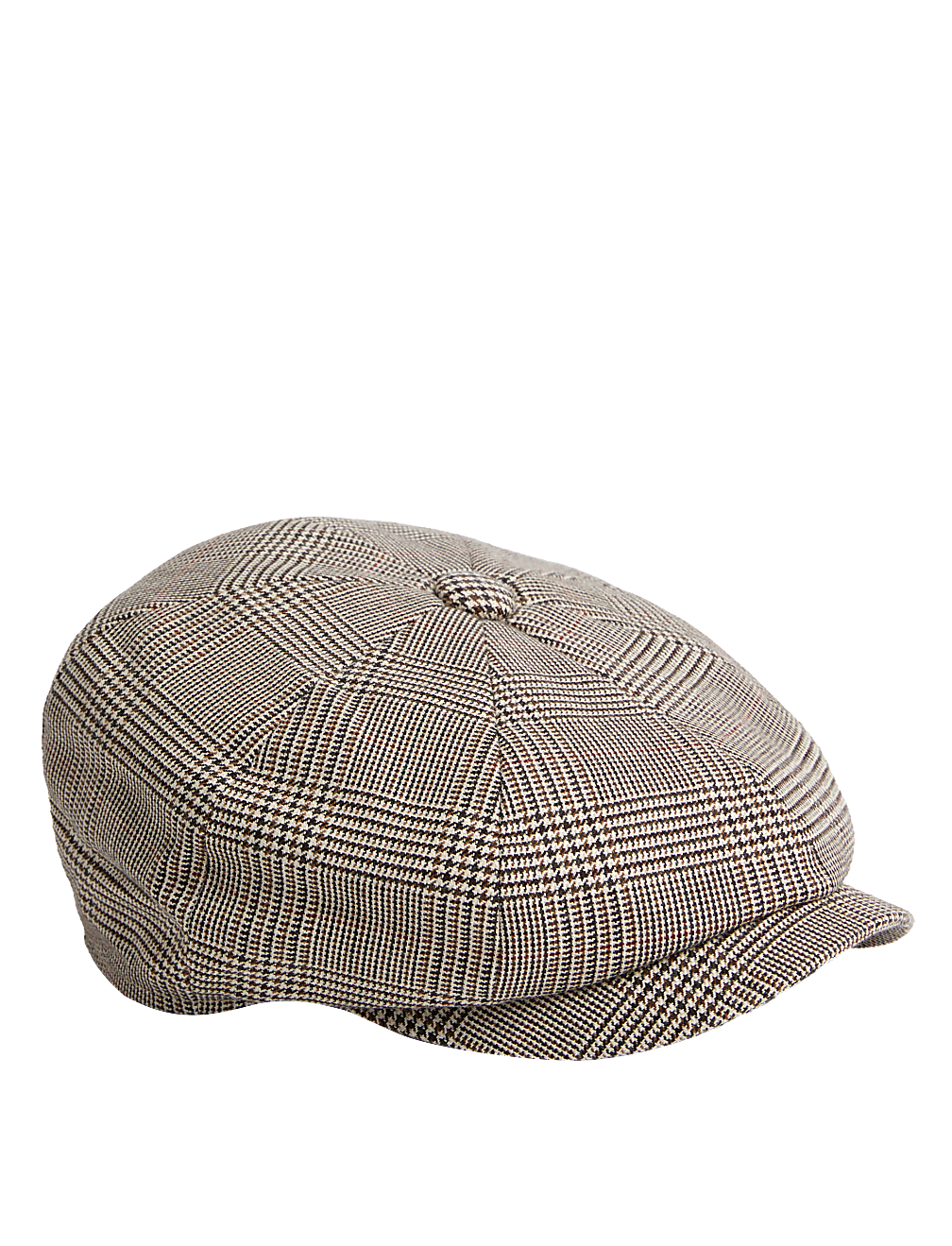 Cotton Rich Checked Baker Boy Hat