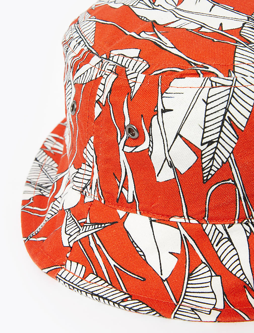Jungle Leaf Print Bucket Hat