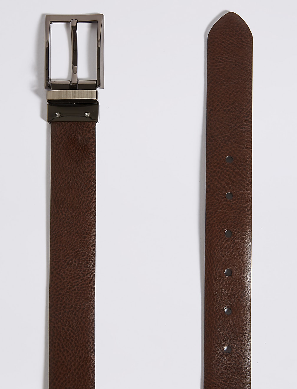 Coated Leather Textured Reversible Belt