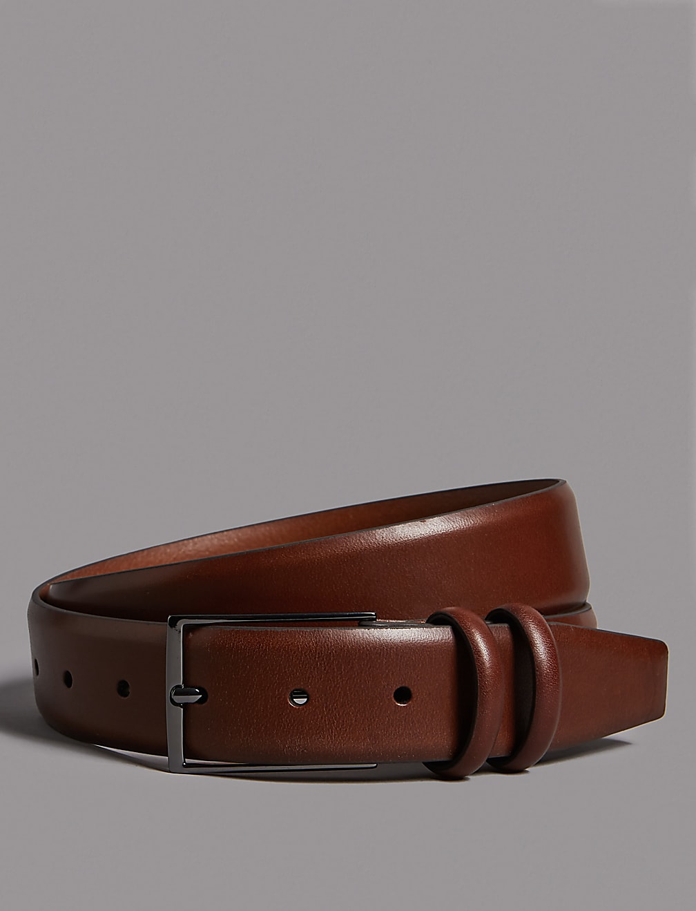 Leather Rectangular Buckle Smart Belt