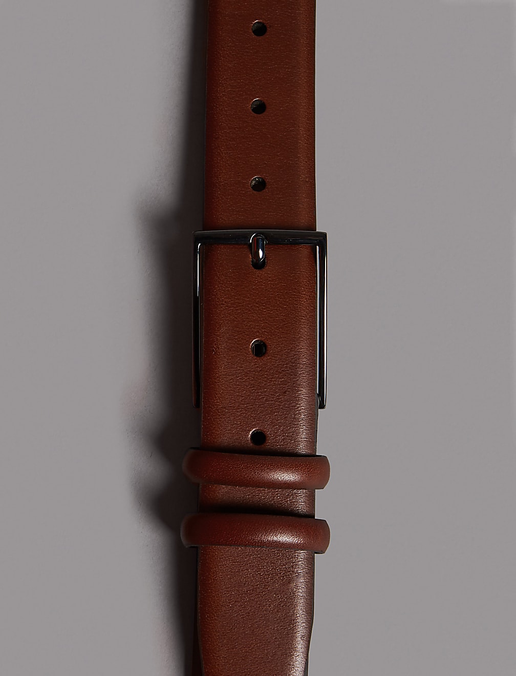 Leather Rectangular Buckle Smart Belt