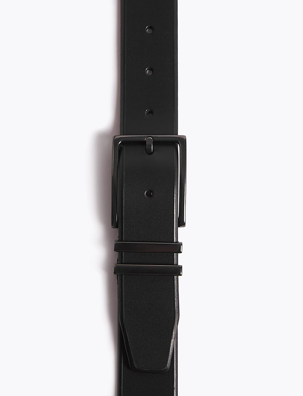 Leather Double Metal Keeper Smart Belt