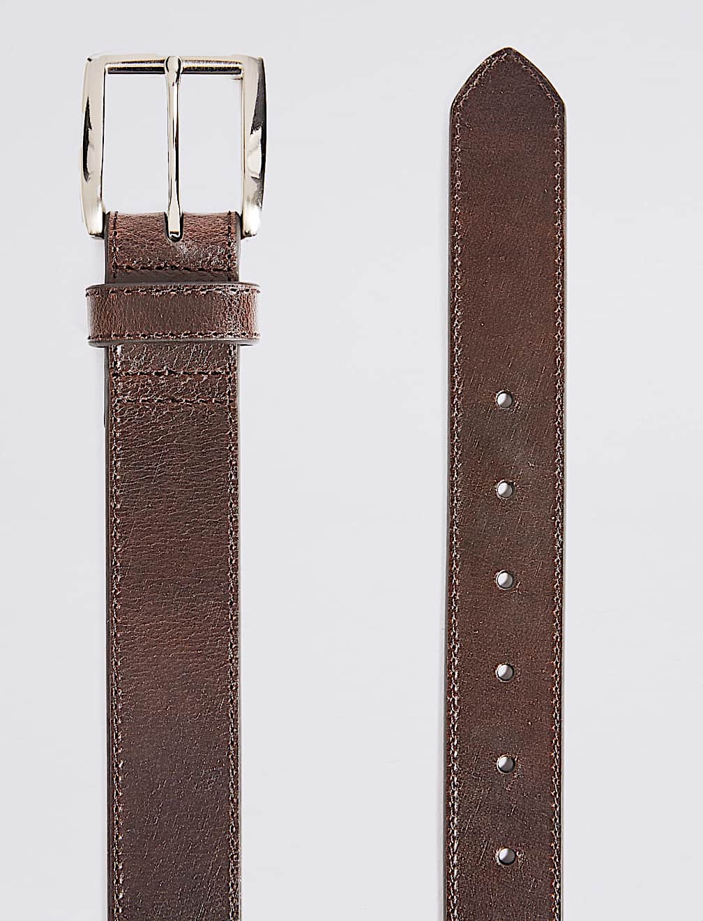Leather Rectangular Buckle Casual Belt