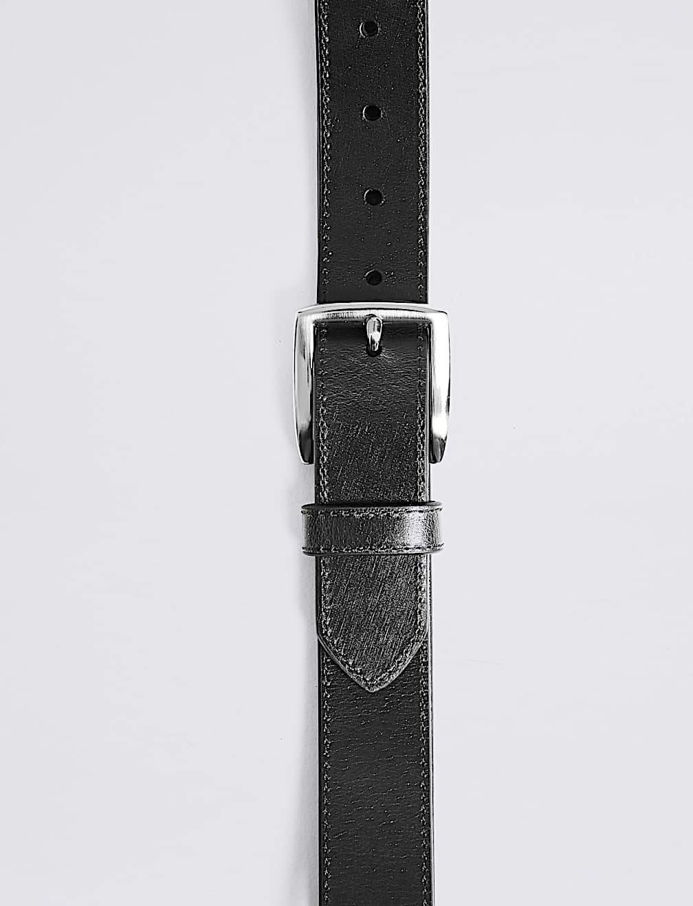 Leather Rectangular Buckle Casual Belt