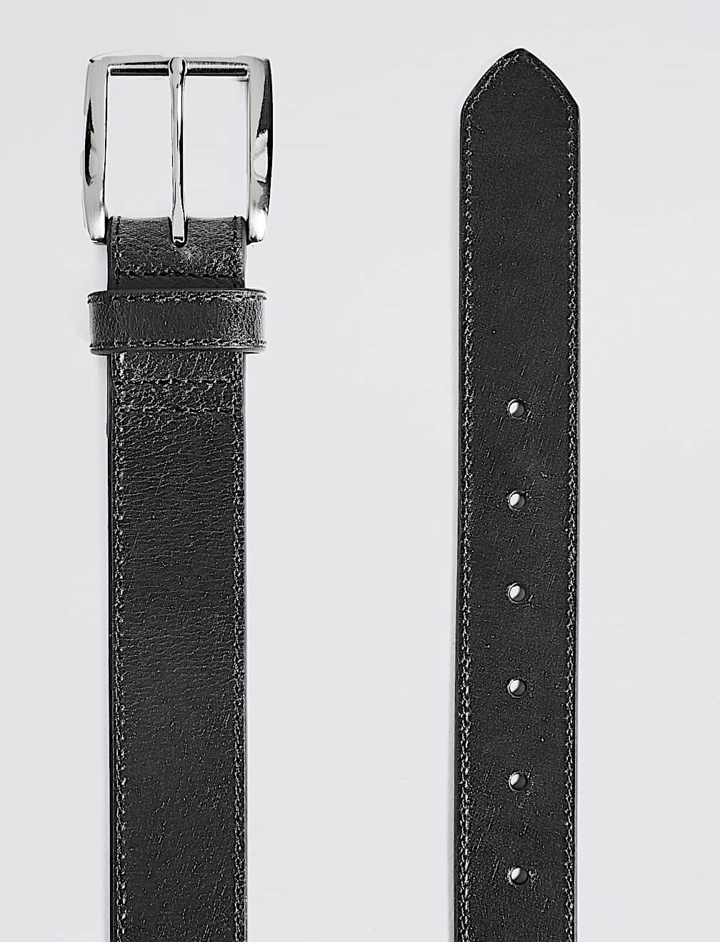 Leather Rectangular Buckle Casual Belt