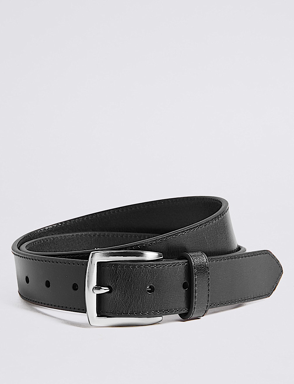 Leather Rectangular Buckle Casual Belt