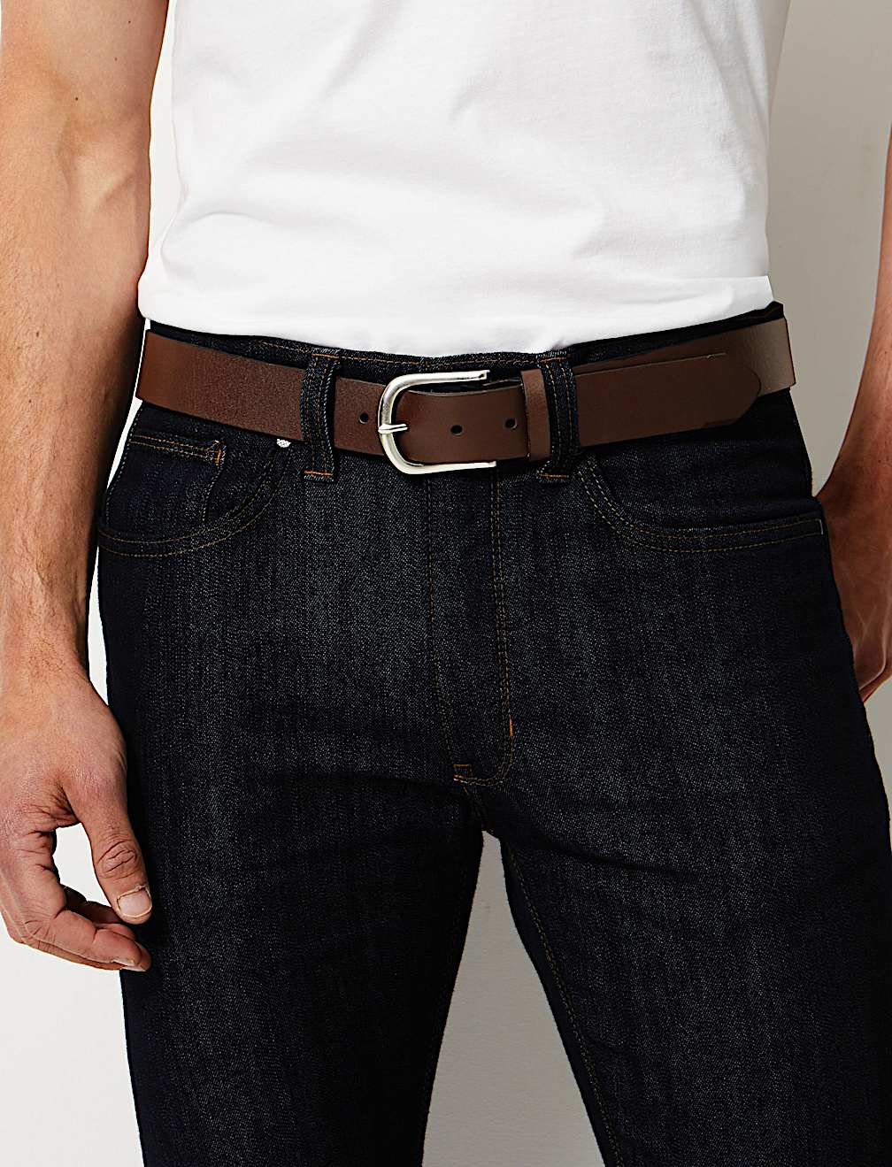 Leather Buckle Casual Belt