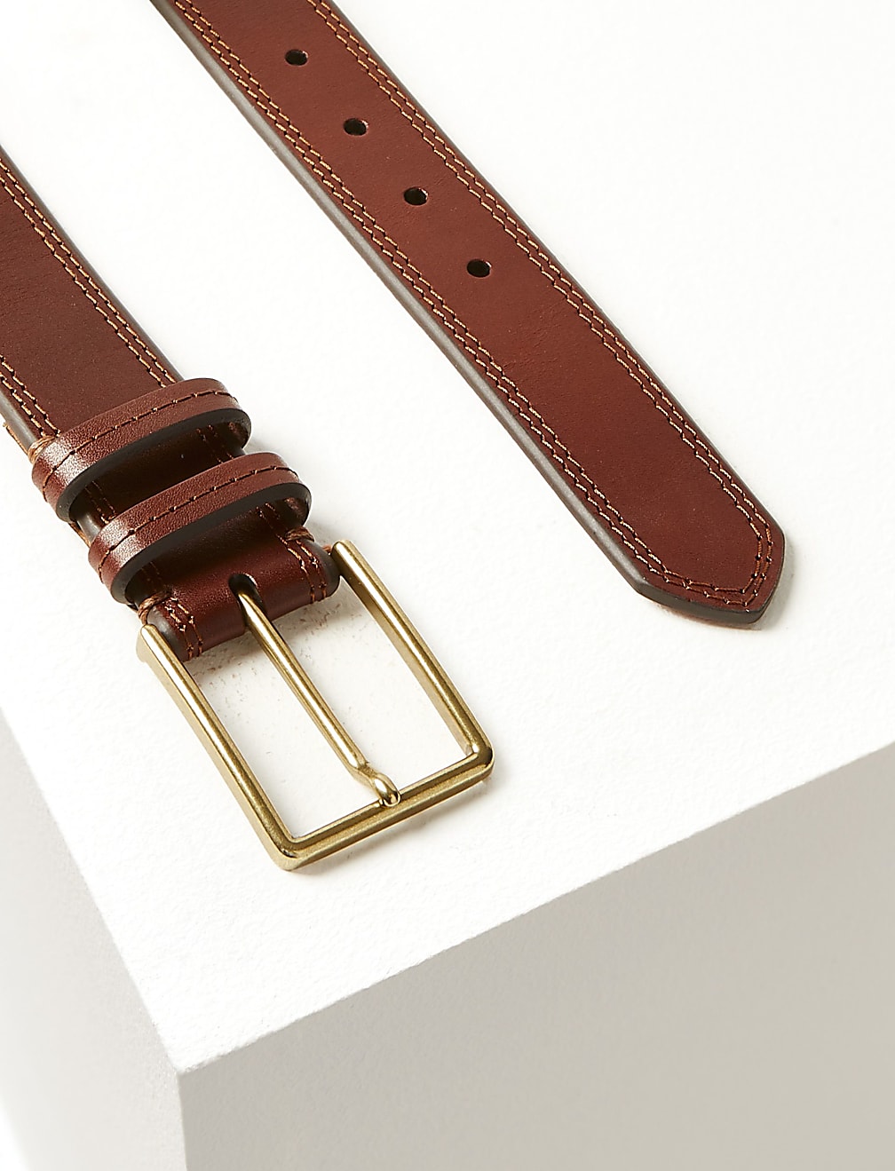 Leather Stitch Detail Belt