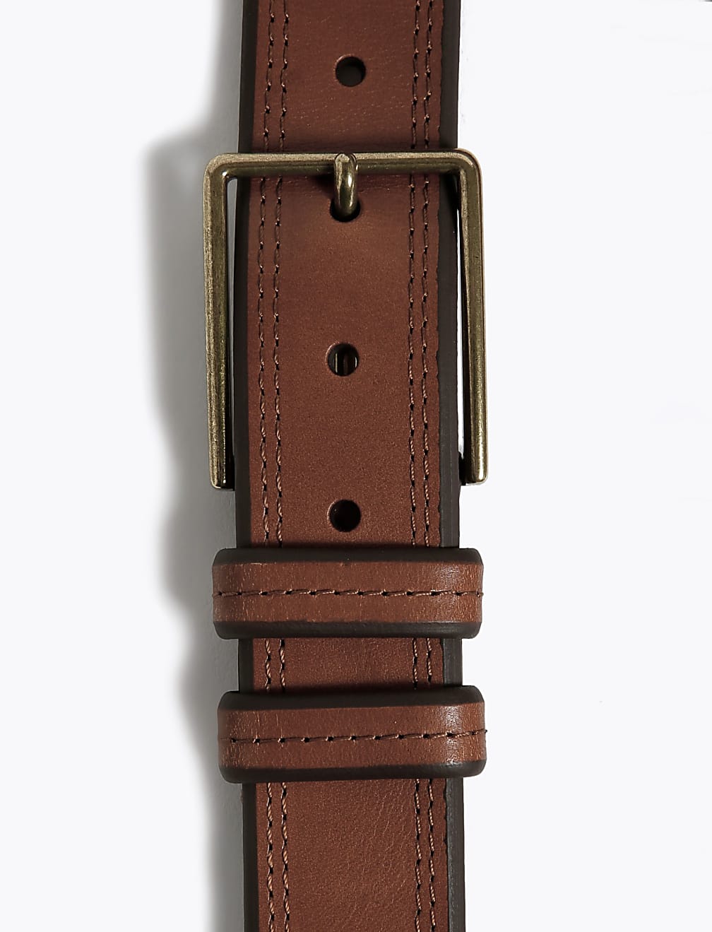 Leather Stitch Detail Belt
