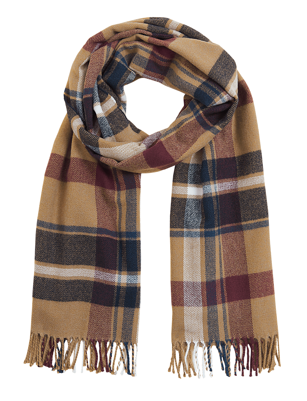 Checked Blanket Scarf