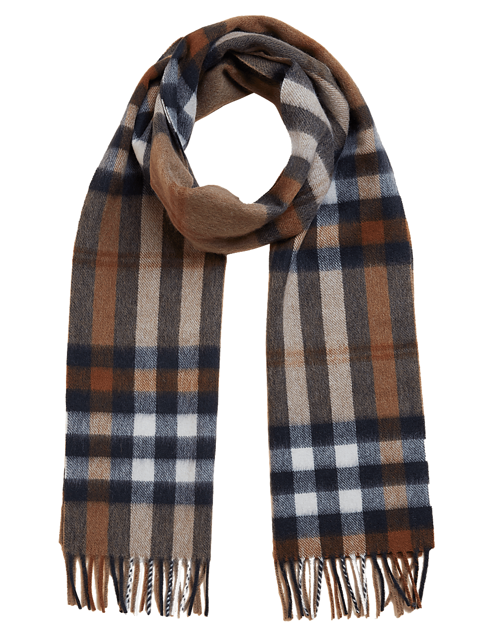 Pure Merino Wool Checked Scarf