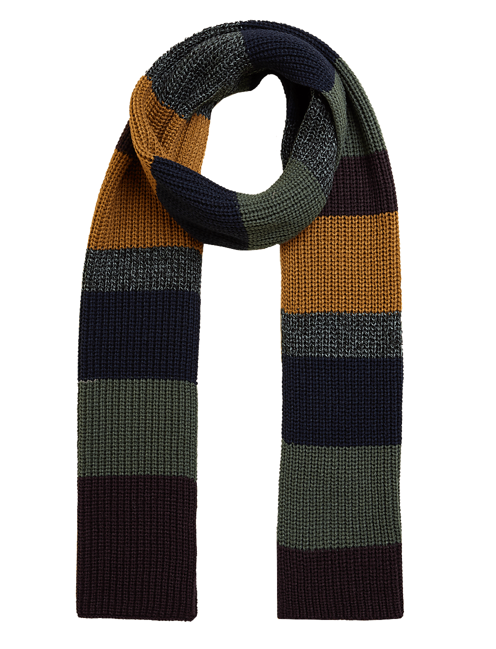 Striped Knitted Scarf
