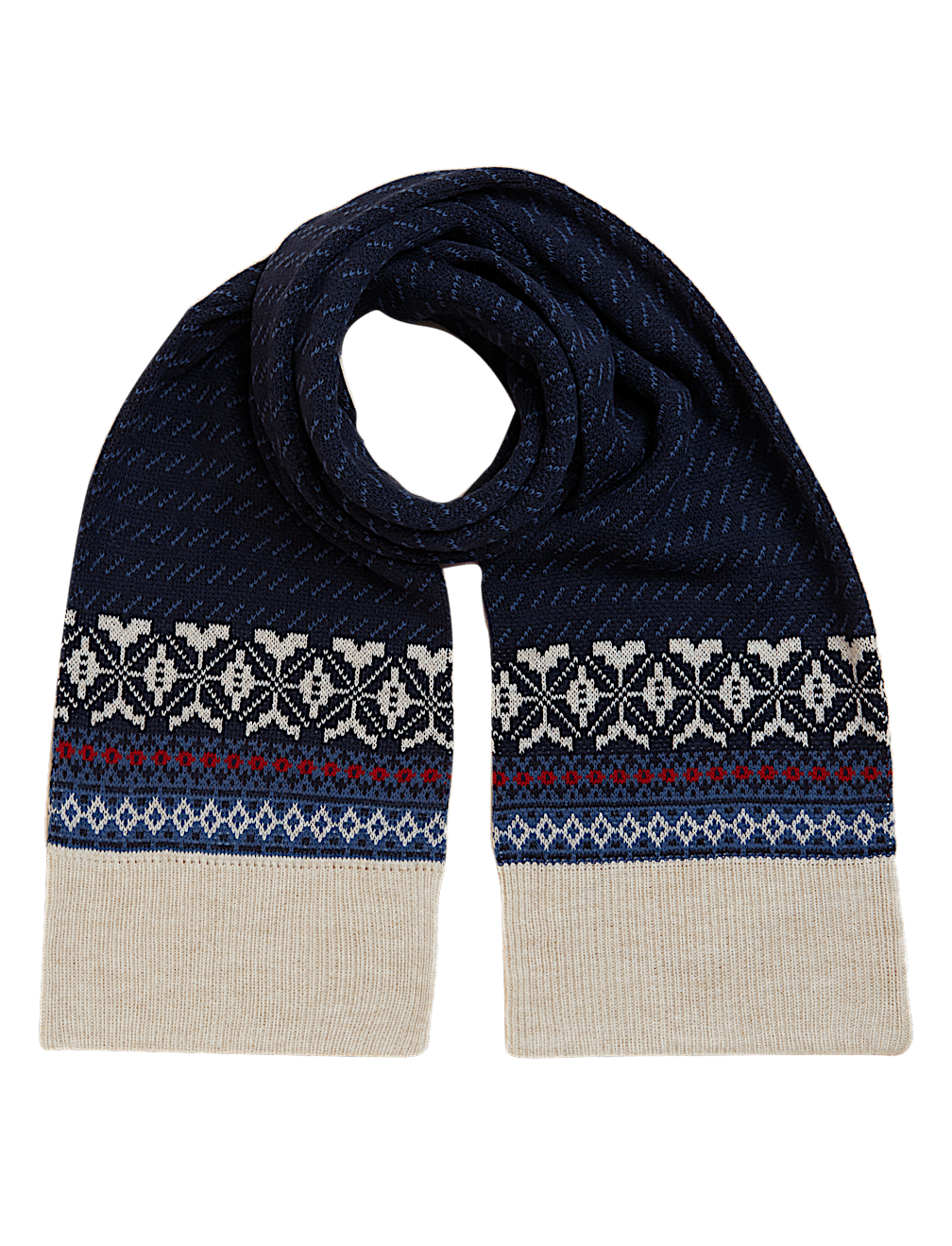 Fair Isle Knitted Scarf