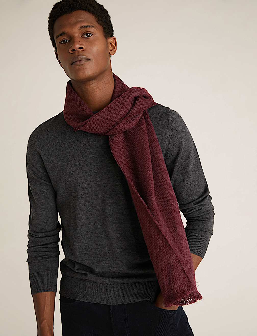 Geometric Textured Scarf