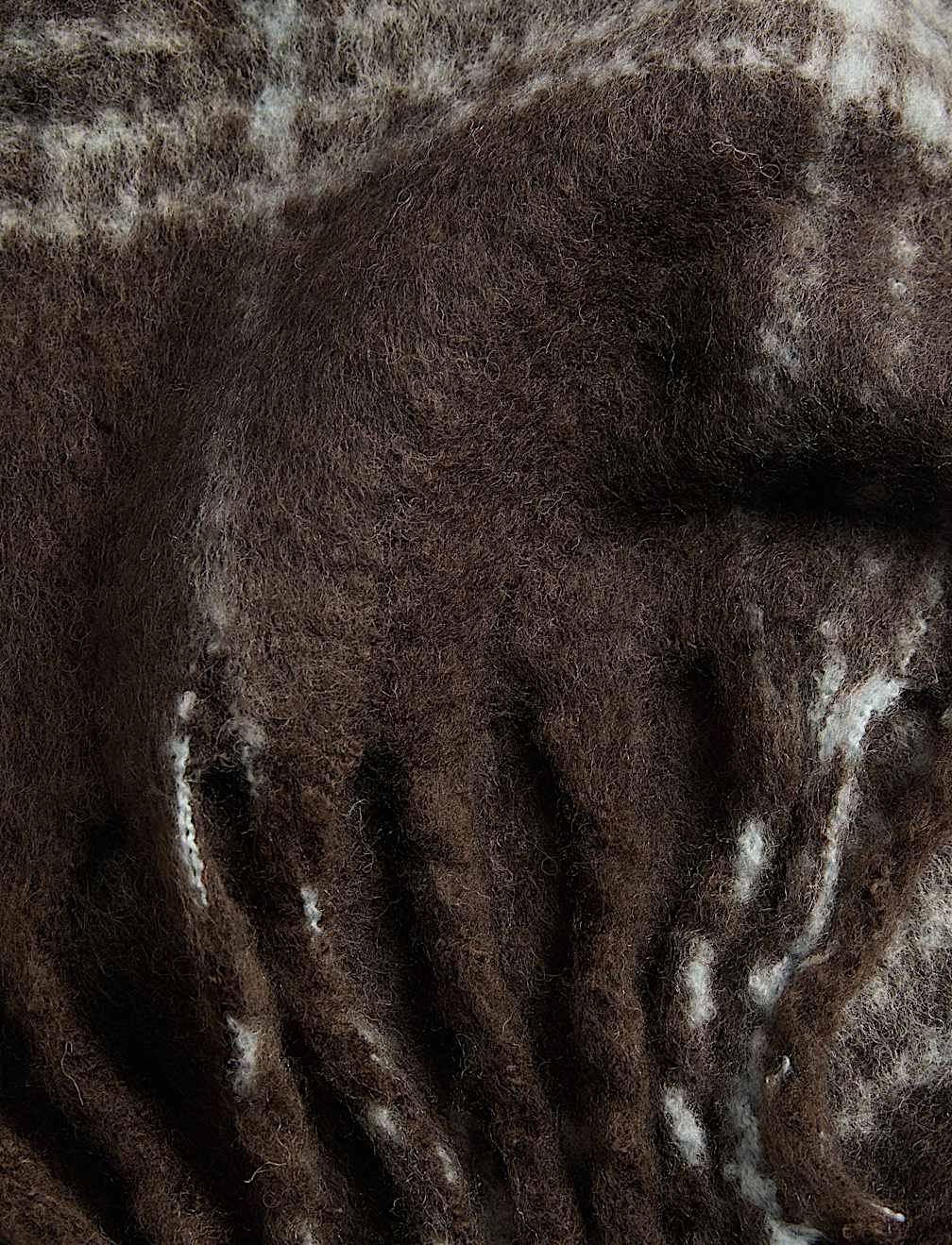 Chunky Checked Scarf with Wool