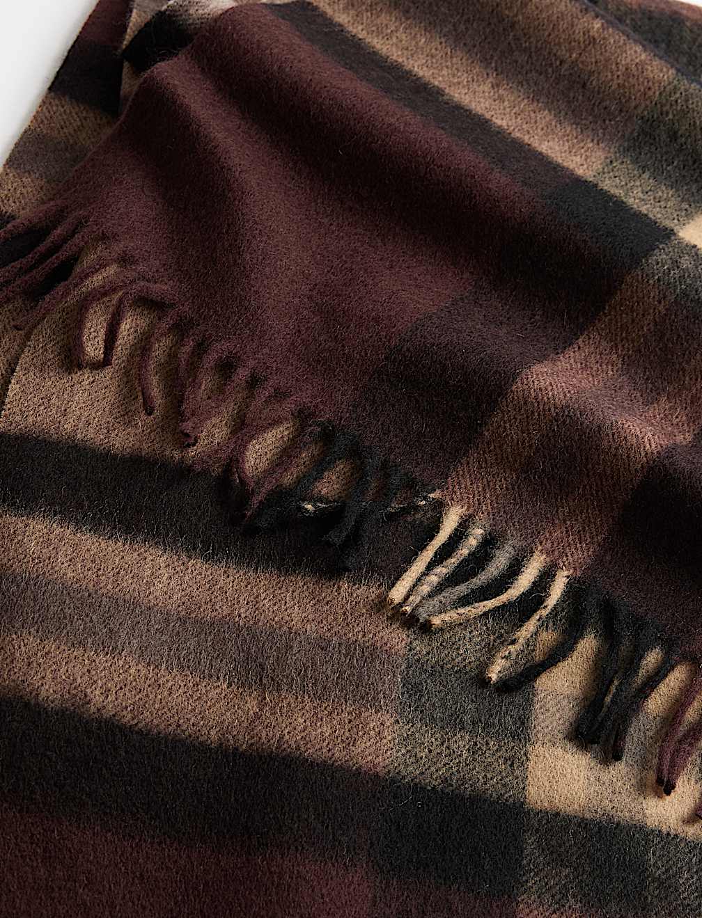 Merino Wool Checked Scarf
