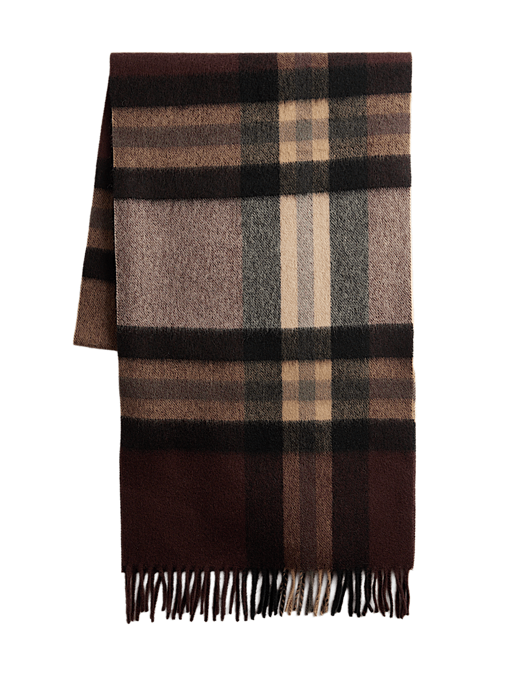 Merino Wool Checked Scarf